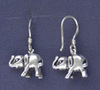 серебряные серьги со слонами