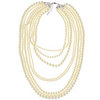 Statement Layered Faux Pearl Necklace