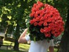 Огрооомный букет роз