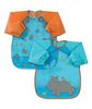 Swimming Hippo coverall bibs - 2pk