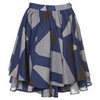 flag print full mid skirt