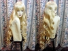 Wavy 40" PALE BLONDE Curly wig with SKIN cosplay New