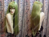 GRASS GREEN long straight wig code geass cc cosplay new