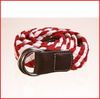 D Ring Leather/ Textile  Red/ White