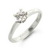 кольцо серебряное с бриллиантом 0,16 карат