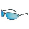 Солнечные очки с зеркальными голубыми стёклами