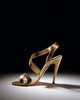 золотые туфельки Manolo Blahnik