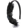 black feathered headband