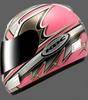 Белый или розовый мото шлем