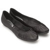 pleated satin black ballerina shoes