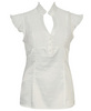 Satin & Chiffon Lace Trim Top