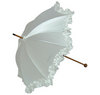 Зонт, трость, белый, с рюшечками по ободку!!! Во уж я дала жару! )))