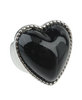 Puffed Heart Stone Ring