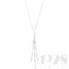 Crystal Illusions Tassel Drop Silver Tone Crystal Necklace