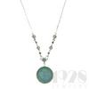 Spring Leaves Circle Medallion Necklace