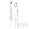 Fancy Free Silver Tone Tassel Drop Clip On Earrings