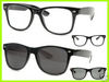 2 LARGE WAYFARERS Sunglasses Eyeglasses - CLEAR & BLACK