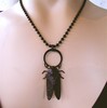 Black Cicada Necklace