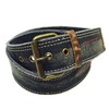 Cotton Canvas Belt with Leather Trims