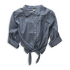 H81 Tie Front Woven Shirt
