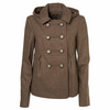 Hooded Button Detail Coat