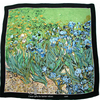 Art Silk Scarf Wrap, w/ Van Gogh's "Irises"