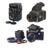 Среднеформатный фотоаппарат с каким-нибудь объективом (чтоп формат кадра 6&#215;6 см)