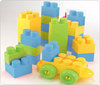 Пластиковый конструктор для малышей в коробке,синий