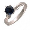 Кольцо под серебро с черным\синим камнем
