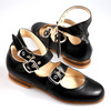 Roman 3-Strap Shoes Black