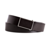 Calvin Klein Brown Leather Plaque Buckle Belt