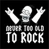 Футболка «Never too old to rock»