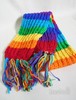 Полосатые разноцветные шарфы