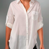 Shirred Boyfriend Shirt