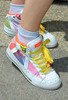 coloured sneakers