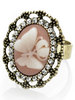 Sparkly Butterfly Cameo Ring