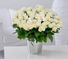 Beautiful bouquet of 59 white amazing roses)))