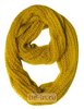 Желтые шарф, шапка и перчатки крупной вязки
