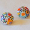 Vintage 1940's Italian Millefiori Art Glass Earrings