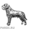 брошка с американским бульдогом