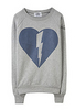 Metallic Heart Sweatshirt