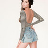 ZIPSHORT Vintage Denim Side Zipper Short