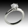 шикарное  кольцо Tiffany & Co из платины с бриллиантом в 7.5 карат