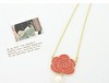 Pearl Orange Flower Necklace