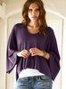 Cotton & cashmere dolman-sleeve scoopneck sweater