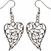 Leaf shaped drop earrings