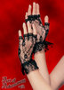 Victorian Gothic BLACK FINGERLESS LACE Wrist Gloves