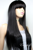 W182 Long Layer Black Goth Anime Cosplay Wig