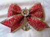 Sale Item Nautical Wheel and Anchor Red with Gold Hair Bow