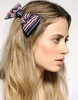Oversized Striped Hair Bow Clip
